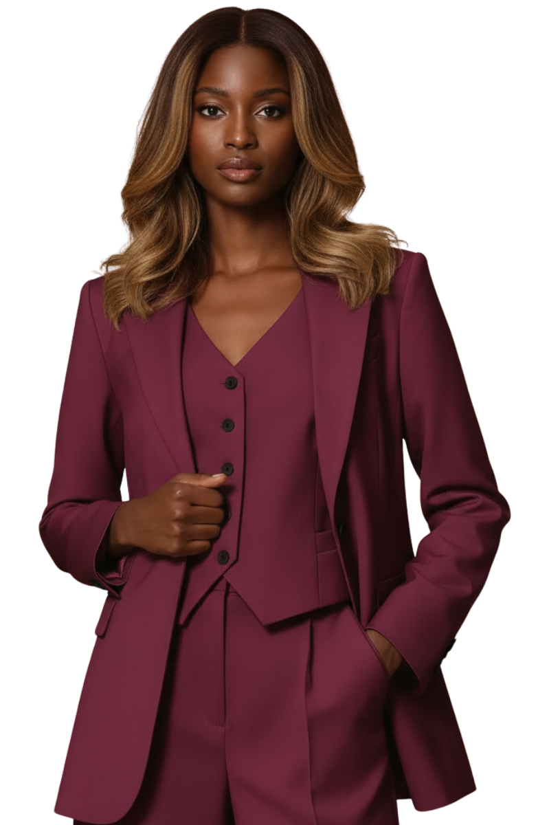 Rowan Burgundy Refined Weave Performance blazer